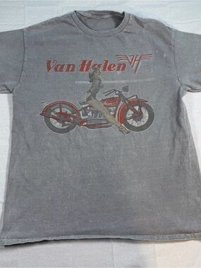 Officially Licensed Van Halen "Biker Pin-Up" Graphic T-Shirt Size Medium